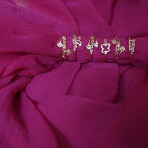 Rose Gold Unique Design Rings (pair of 6 )