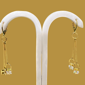 Crystal Golden Hoop Earrings