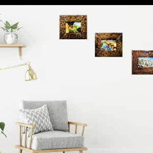 Square Wooden Photo Frame ( pair of 3 )