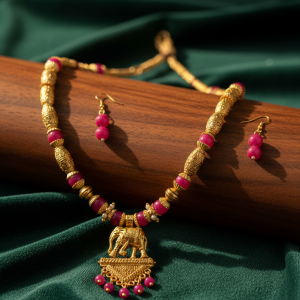 Magenta Pearl Jewellery Set